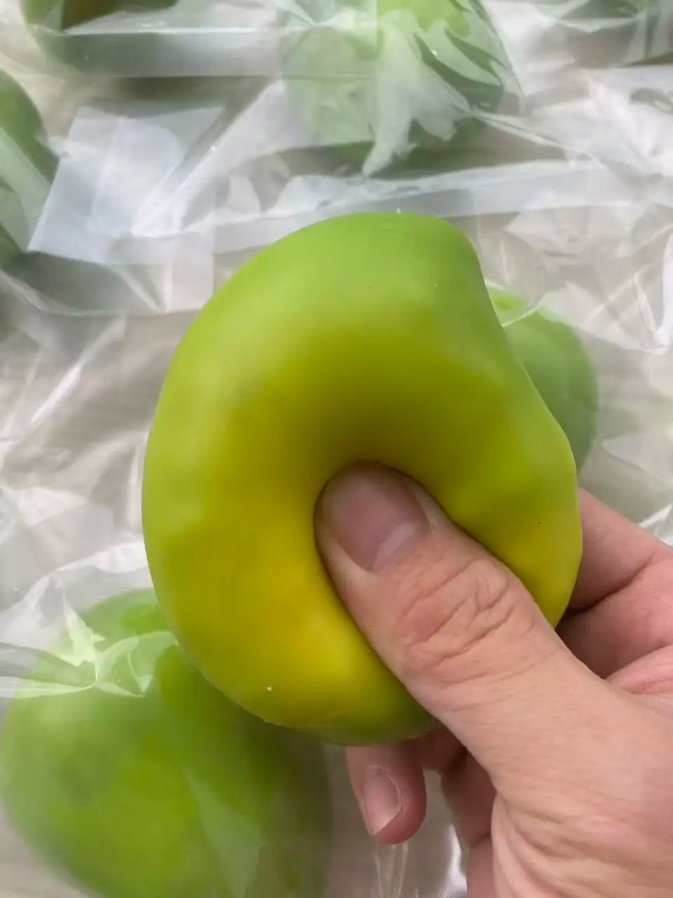 Color-Changing Mango Squishy Stress Ball — Handmade