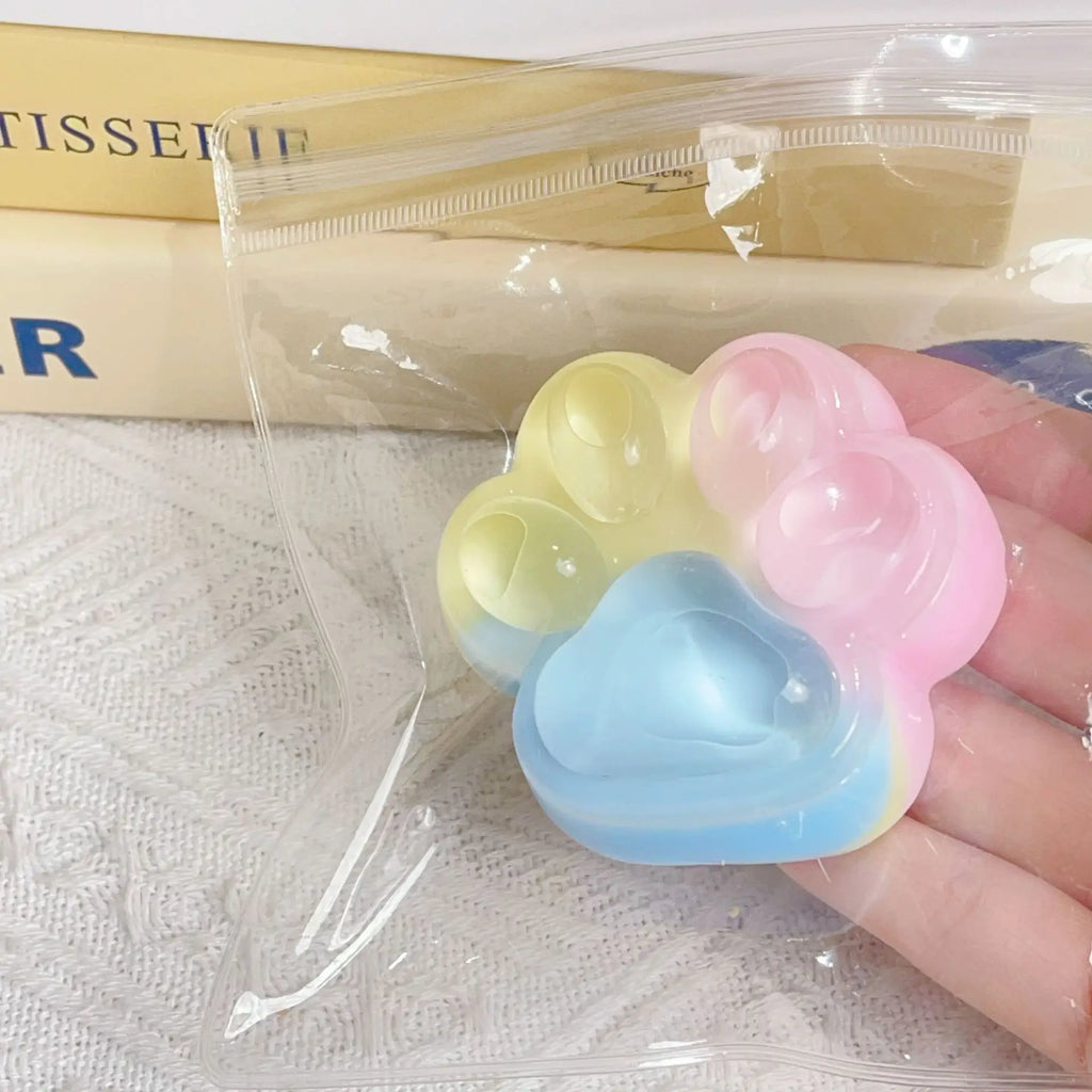Rainbow Three Color Cat Claw TPR Pinch Toy — Ventilatory Stress Relief