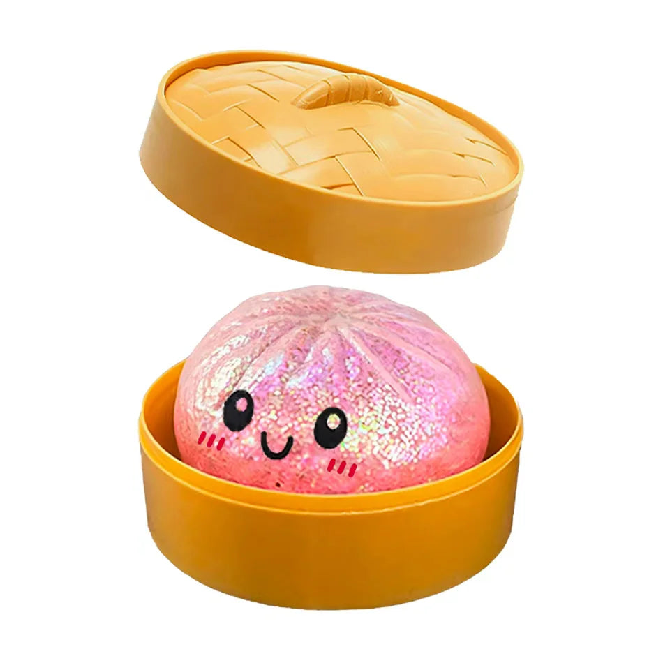 Wholesale 6 Styles Glitter Dumpling Squishy with Box — Bulk Party Gift