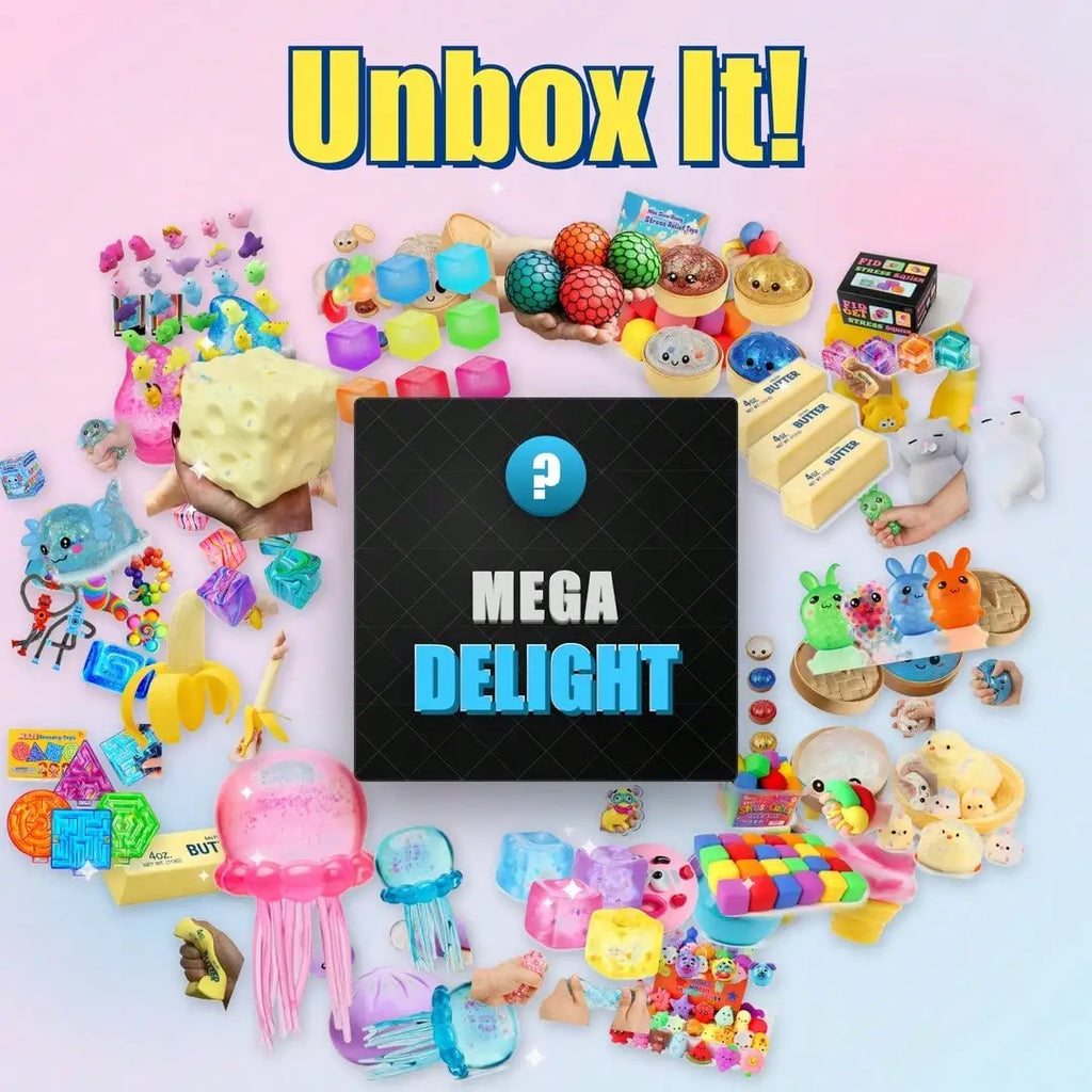 Surprise Mystery Squish Box — Mixed Food & Animal Squishy Set