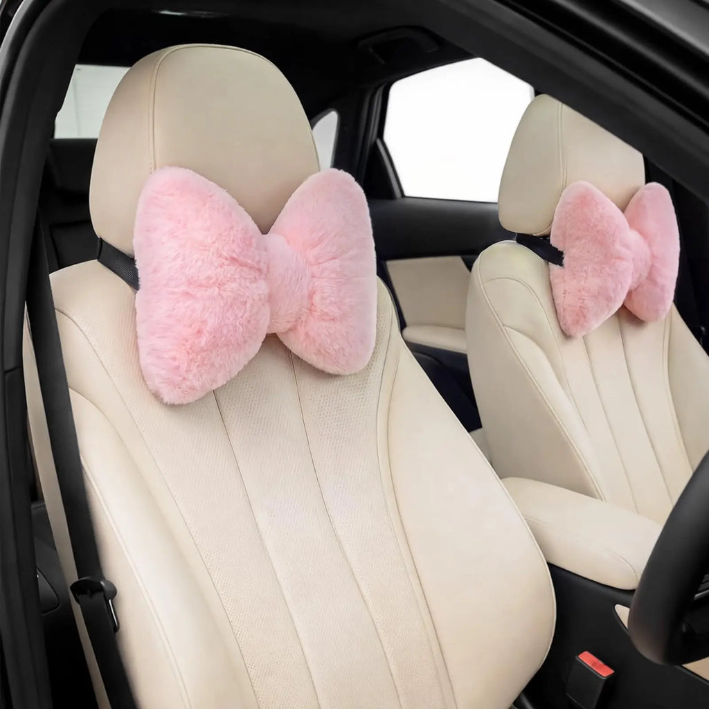 Bow Headrest Car Neck Pillow Set (2-Pack)