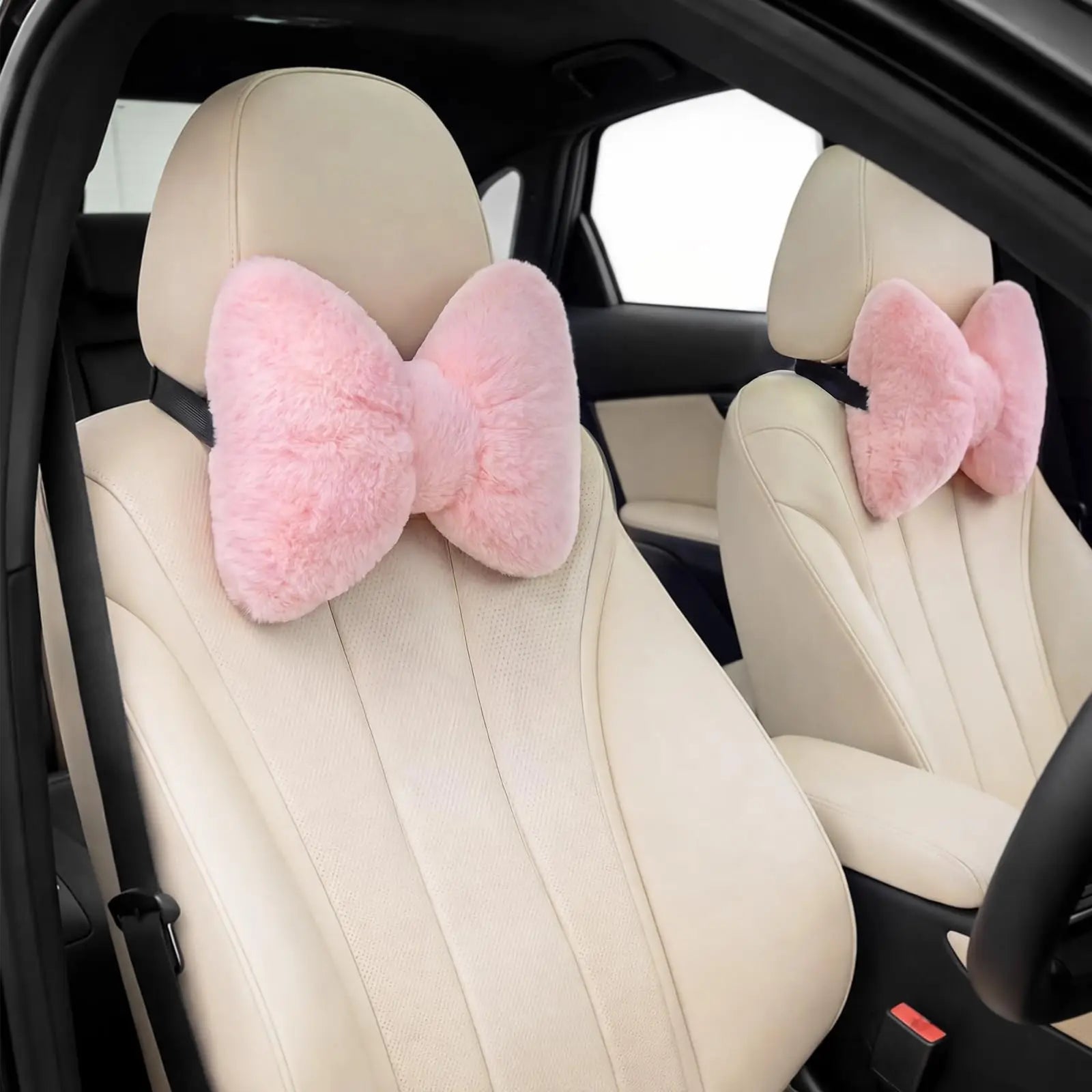 Bow Headrest Car Neck Pillow Set (2-Pack)