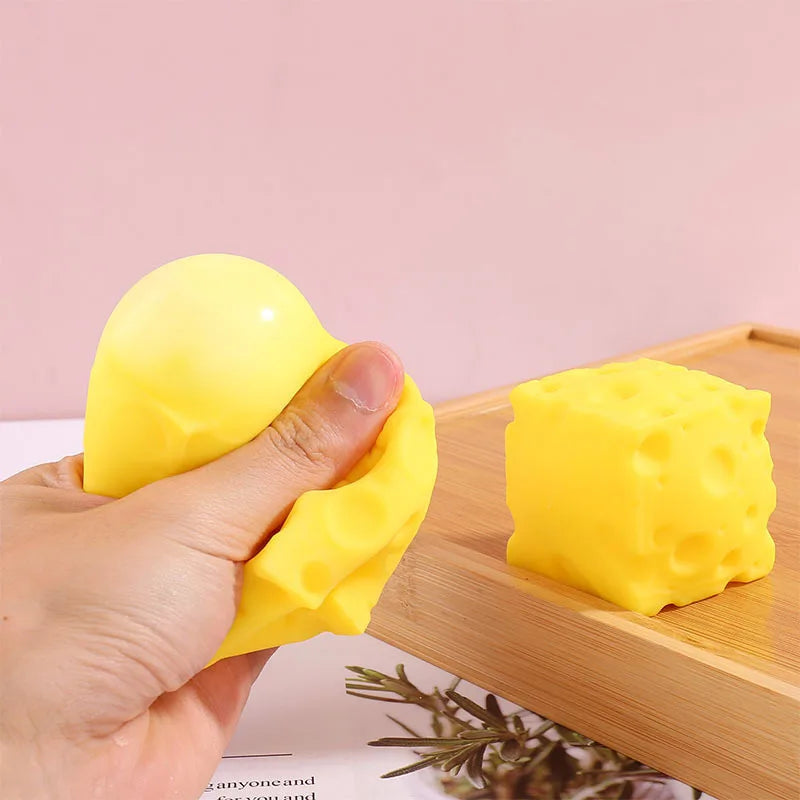 Large Cheese Block Squishy (7cm) — Slow Rebound Toy