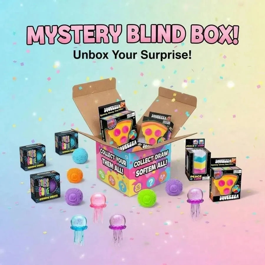 Food Squishy Blind Box 3-Pack — Donut, Toast & Bread