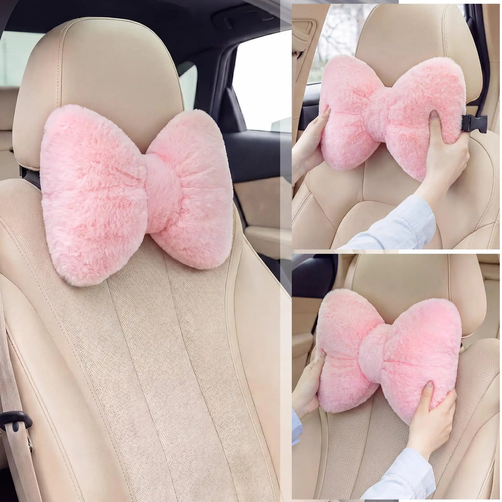 Bow Headrest Car Neck Pillow Set (2-Pack)