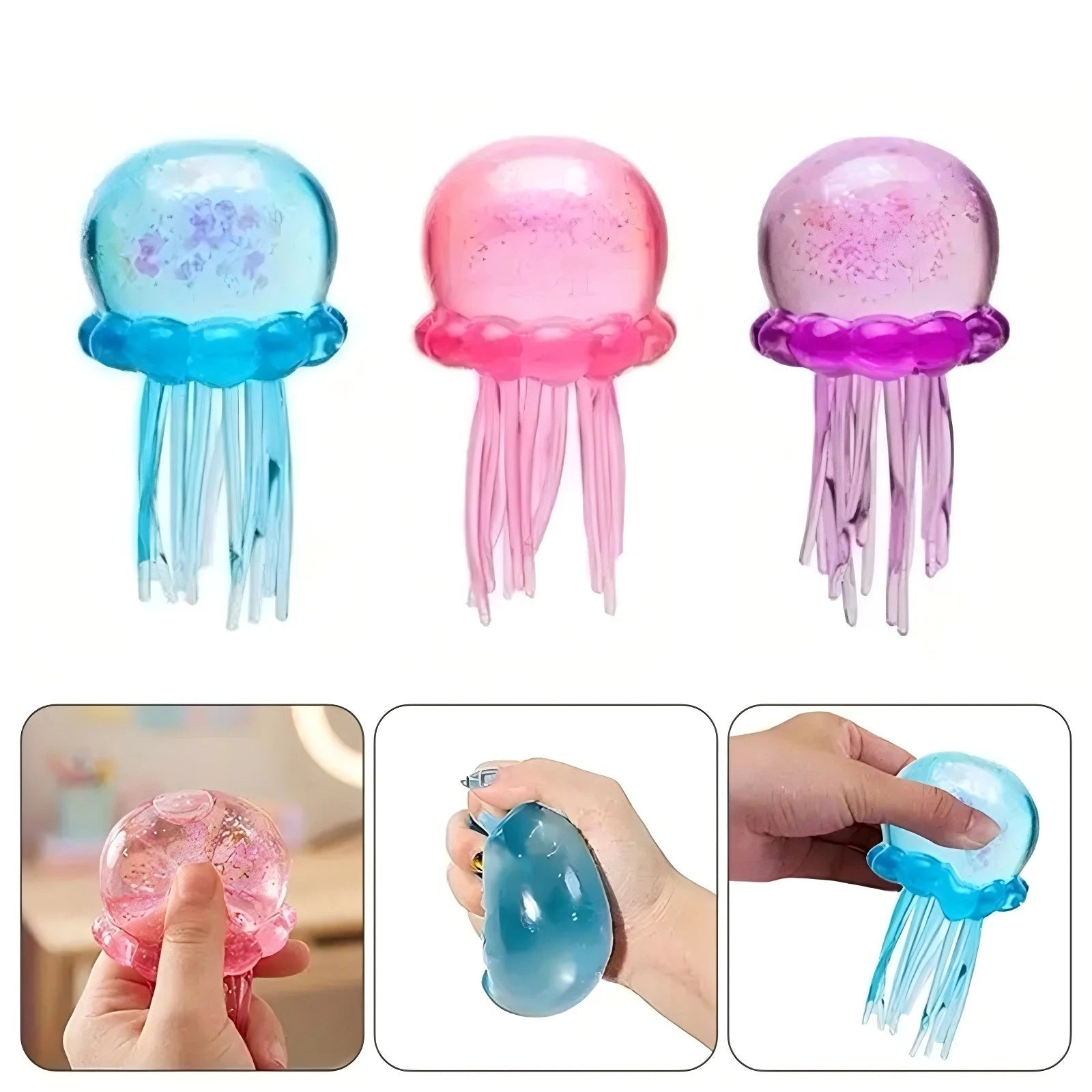 Nee Doh Jellyfish & Cube Squish Toy