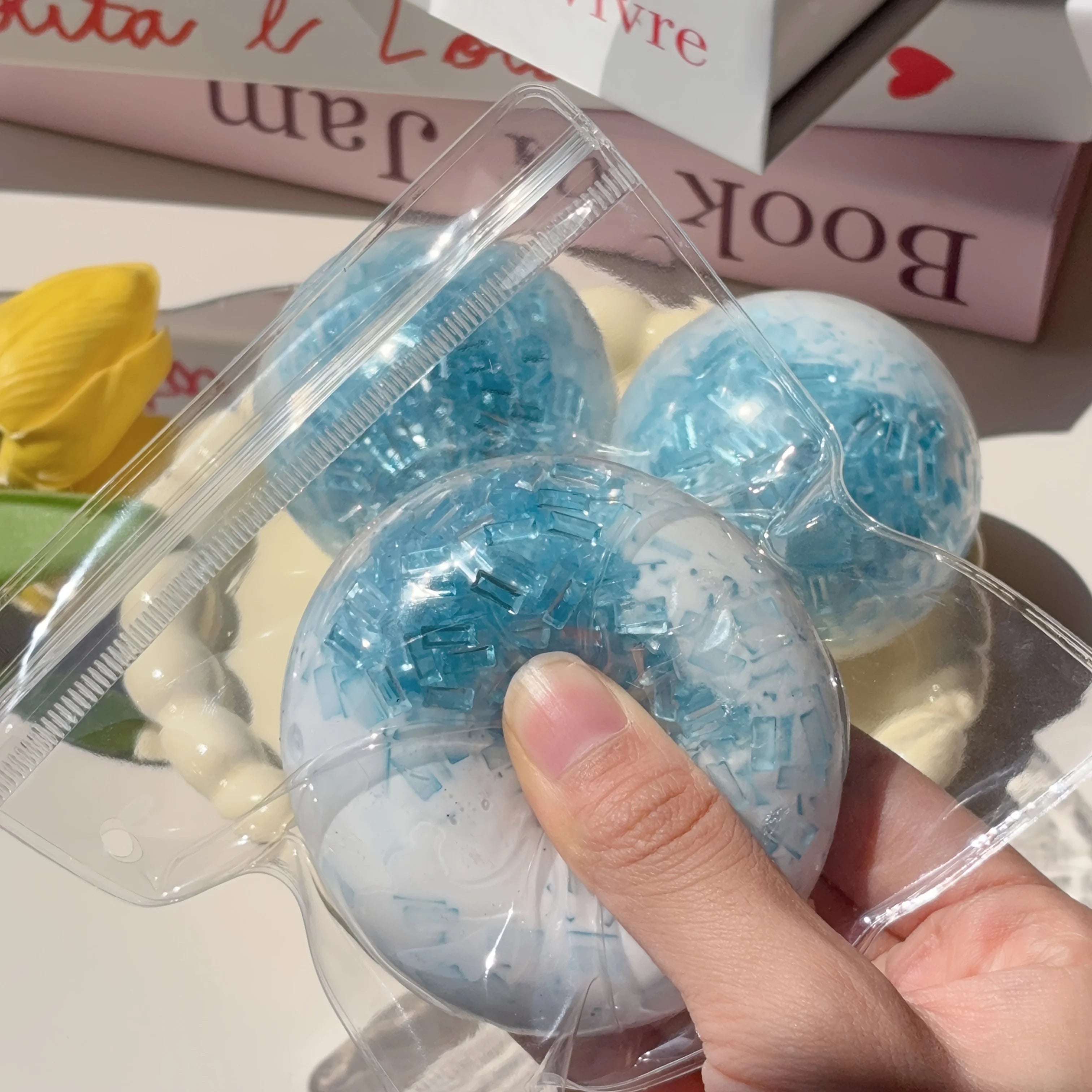 Glacier Ice Crystal Maltose Stress Ball — Clear Squeeze Toy