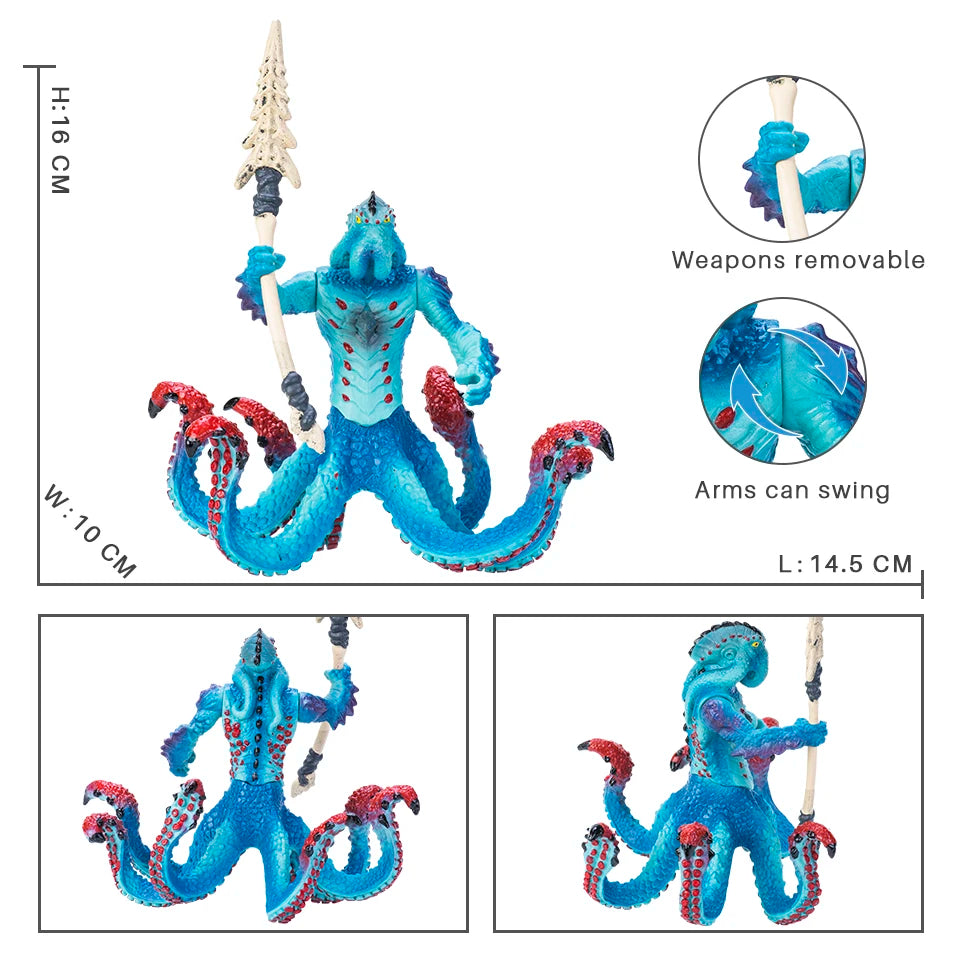 Marine Monster Warrior Figure - Crab & Octopus