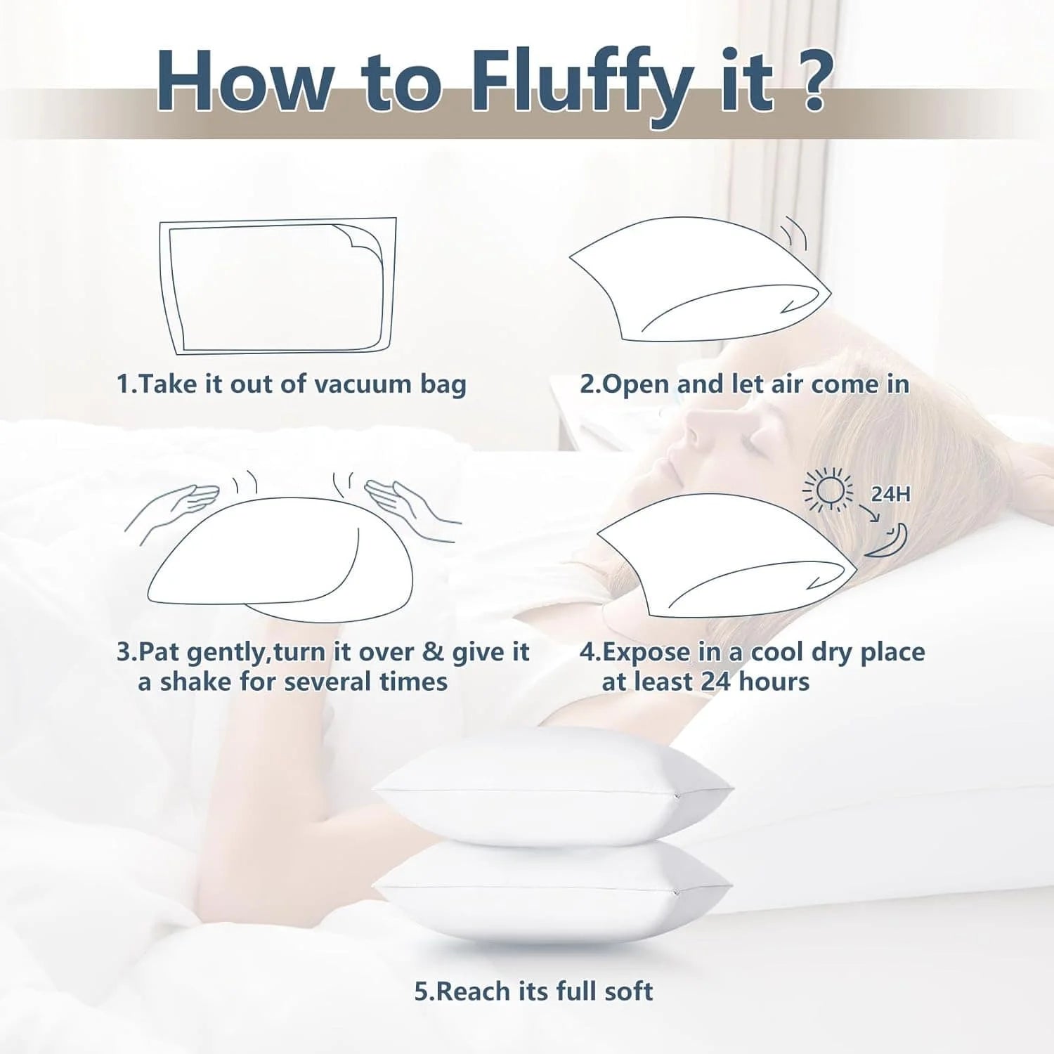 White Square Pillow Set (4-Piece)