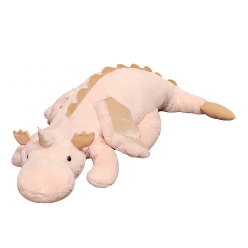Giant Flying Snow Dragon Plush Pillow