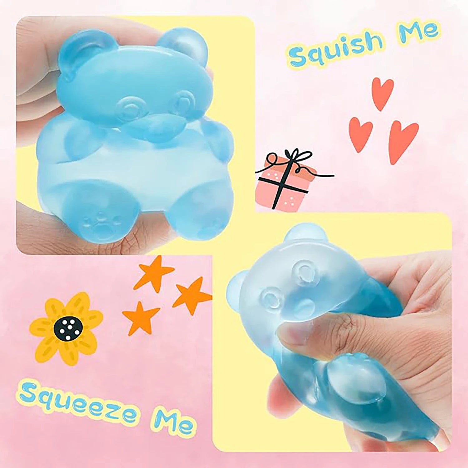 Little Bear Maltose Pinch Stress Relief Ball — Slow Rebound Music Toy