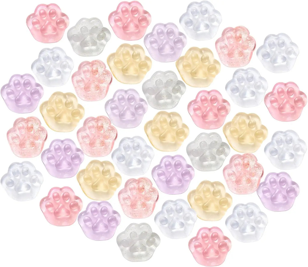 40-Pack Mini Cat Paw Mochi Squishies — Kawaii Anxiety Toys for Kids