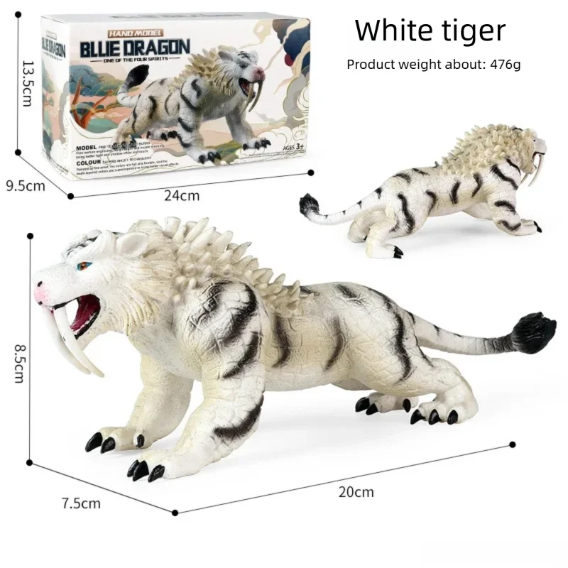 Mythical Dinosaur & White Tiger Figure Set