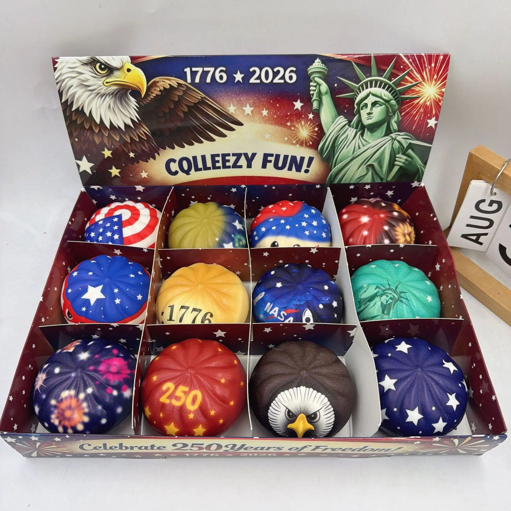 Liberty Dumplings Squishy Set — USA 250th Anniversary (12-Pack)