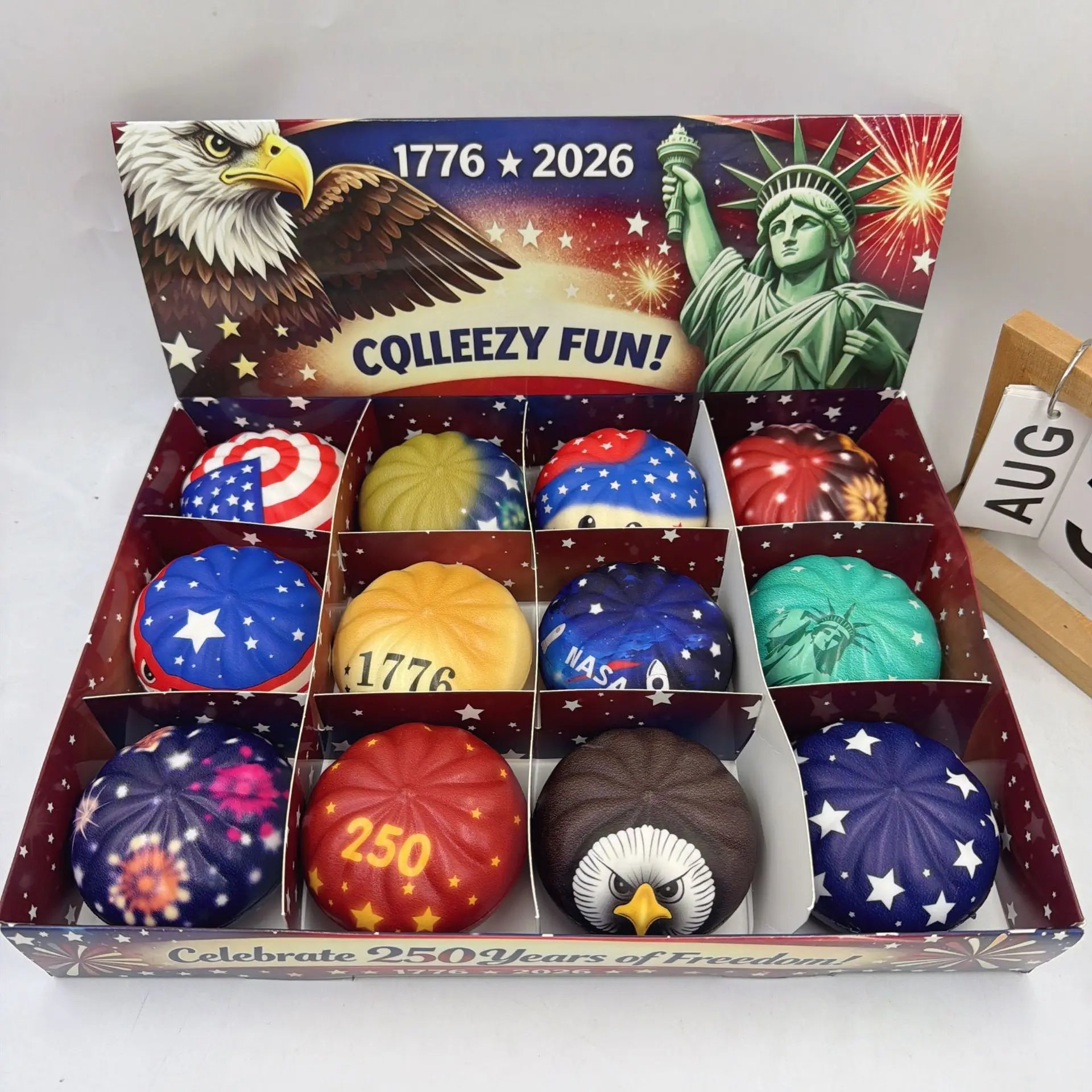 Liberty Dumplings Squishy Set — USA 250th Anniversary (12-Pack)