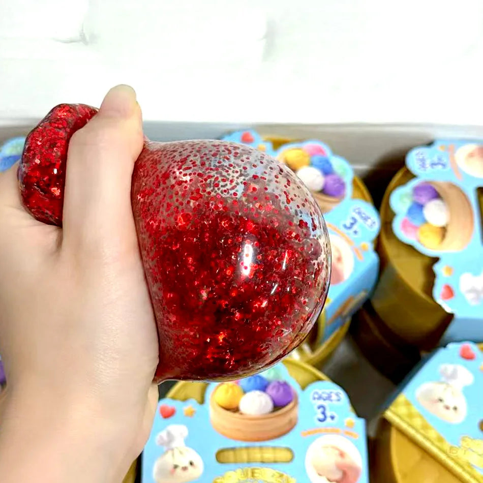 Glitter Dumpling Squishy with Gift Box — 1 to 12 Pack
