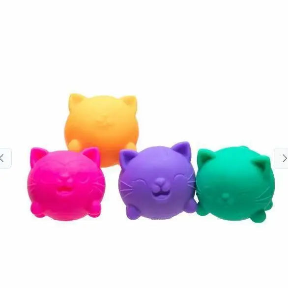 4-Pack Teenie Cool Cats Mini Squishy Toys — Stress Relief Adults