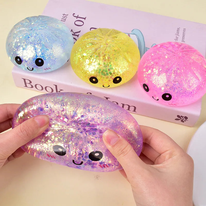 Hot Selling Glitter Dumpling Mochi Squishy — Collectible Party Gift
