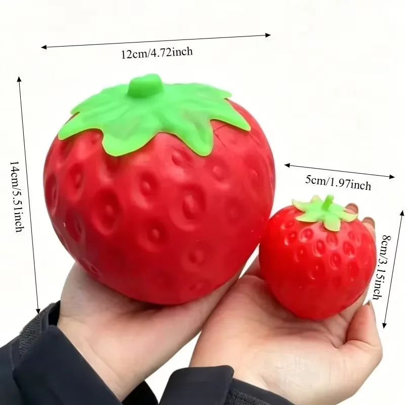 Jumbo Strawberry Squishy — Slow Rising Anti-Stress Toy