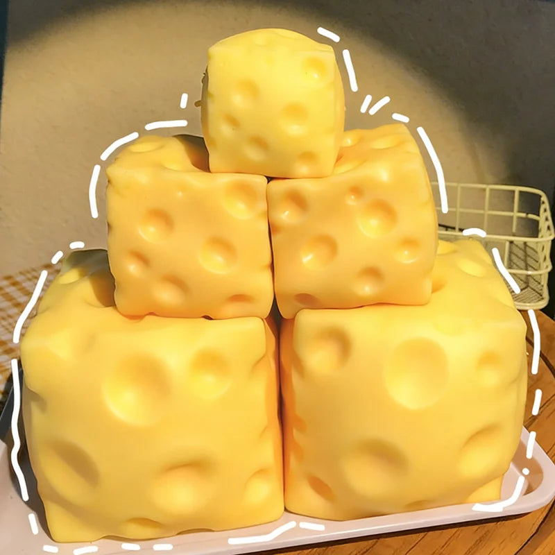 Squishy Square Cheese Fidget Toy — Slow Rebound Butter Cheese Stress Ball