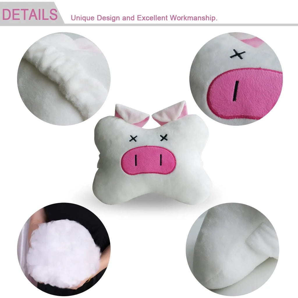 Plush Pig Car Headrest Pillow Set (2-Pack)