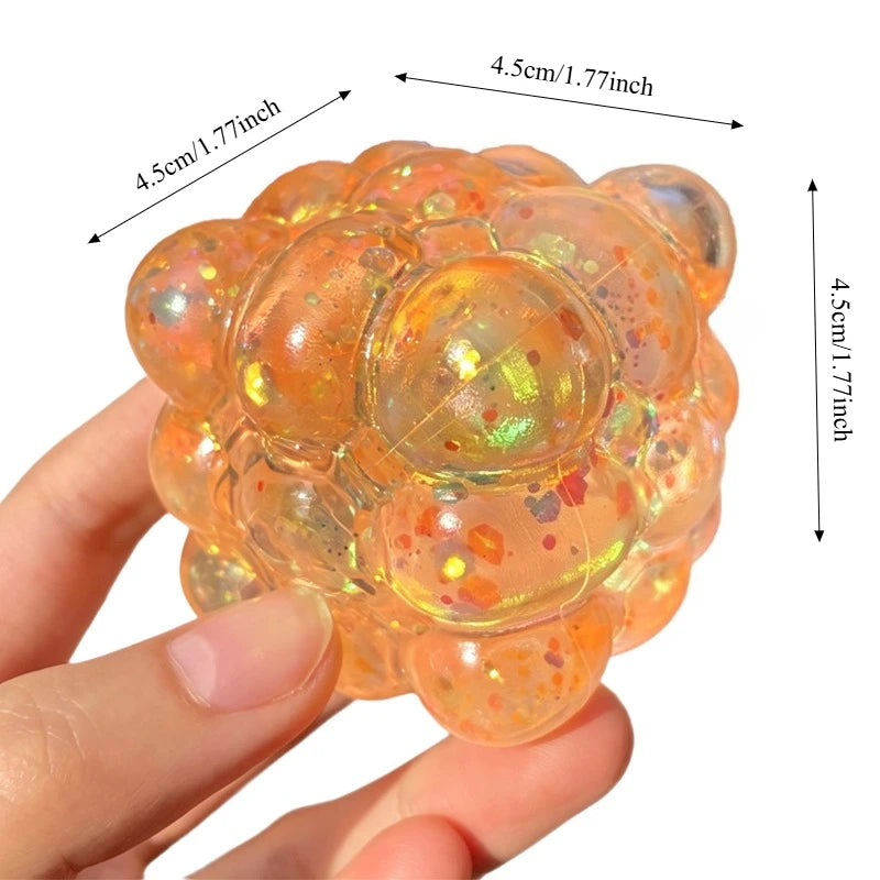 Shining Brightly Maltose Cube Squishy — Colored Squeeze Decompression Gift