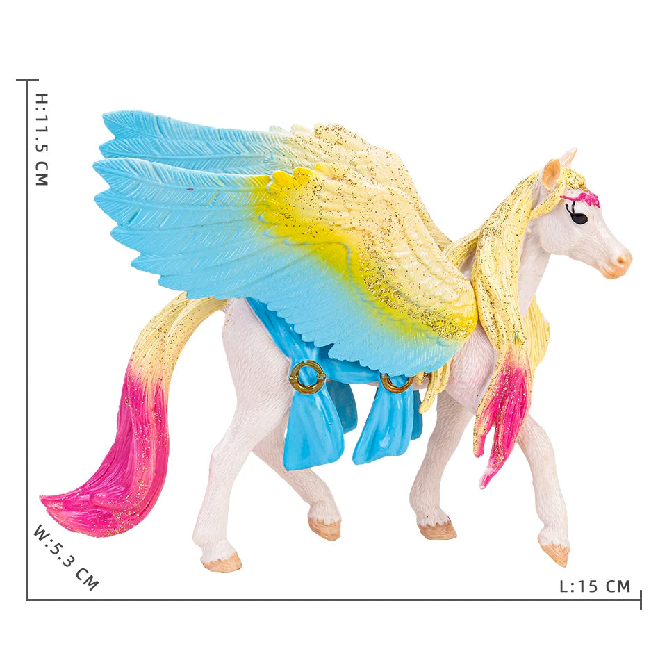 Classic Rainbow Pegasus Unicorn Figure