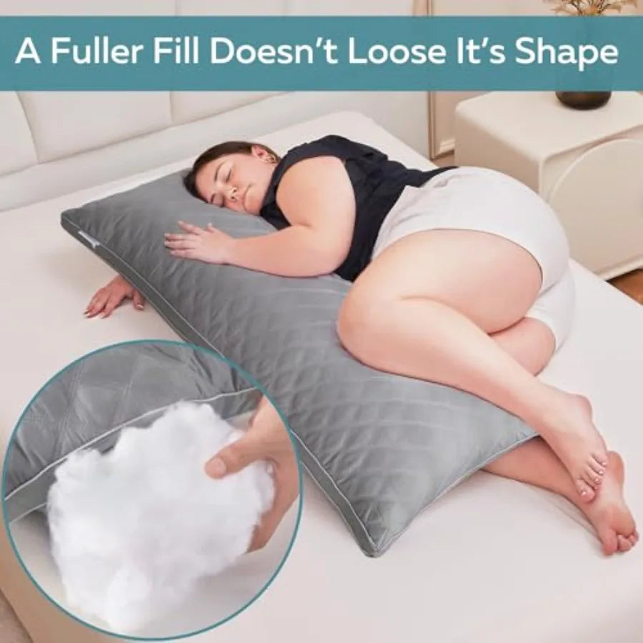 Adjustable Loft Quilted Body Pillow