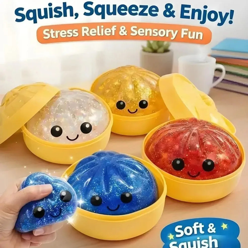 Mystery Glitter Dumpling Squishy — XMAS Desk Squeeze Toy