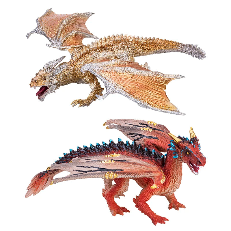Gold Magic Dragon Action Figure - Mythical Beast Collectible