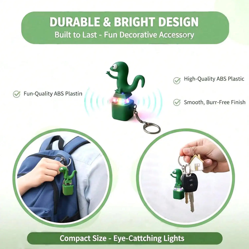 Sound Button Lizard Keychain Fidget