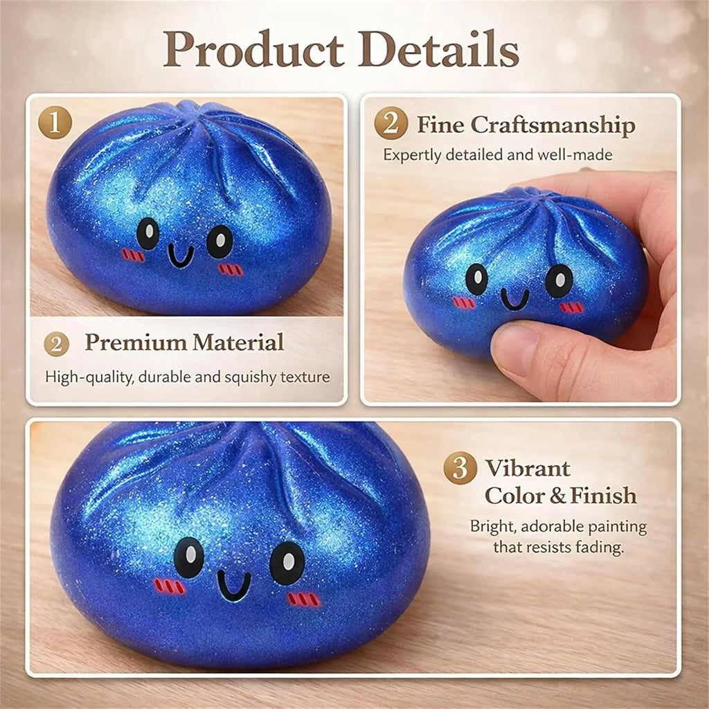 Wholesale Glitter Dumpling Squishy with Box — Sensory Stress Relief