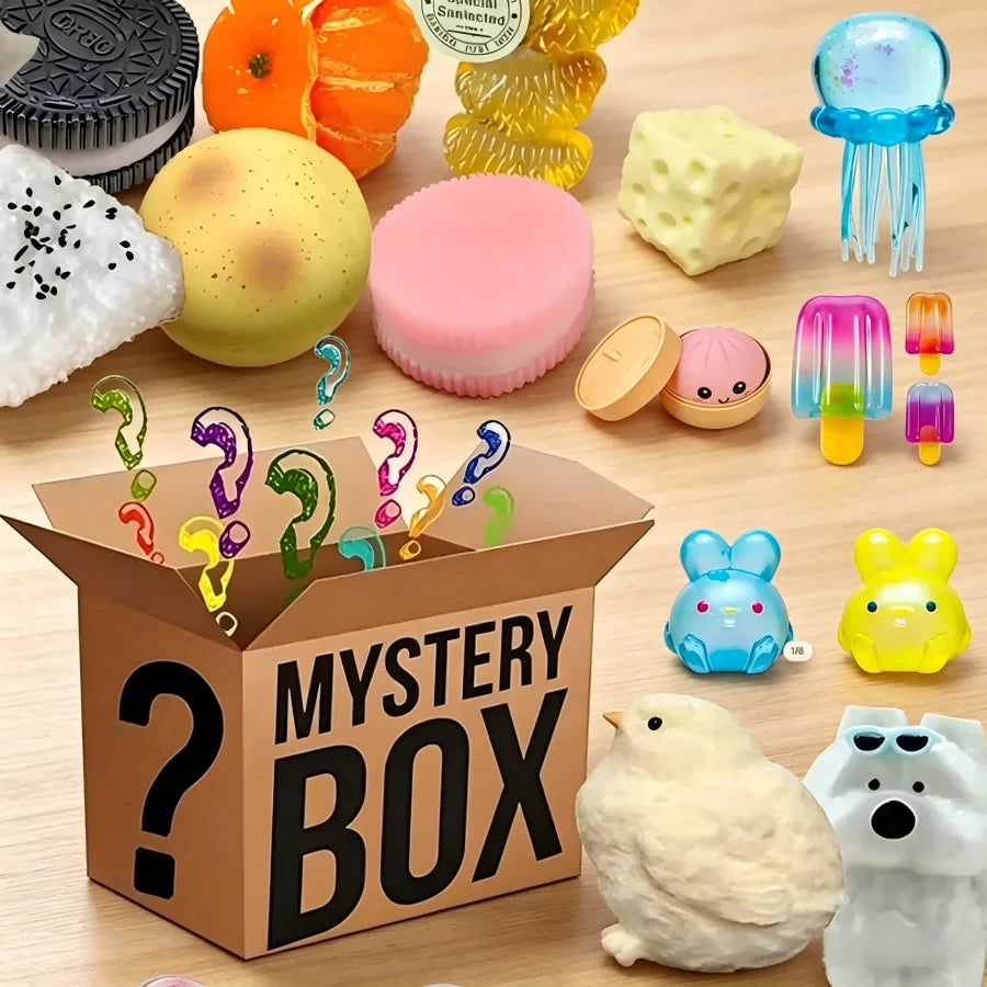Mystery Kawaii Cat Paw Mochi Squishy Blind Box — Food Fidget Toy
