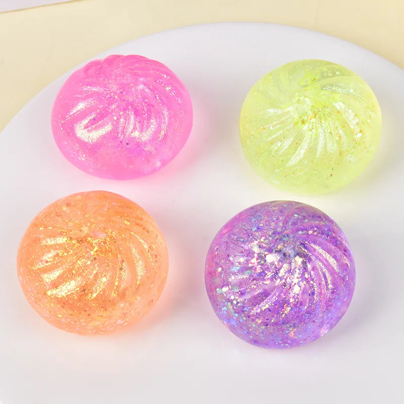 Wholesale Mini Glitter Dumpling Squishy Bulk Pack with Storage Box