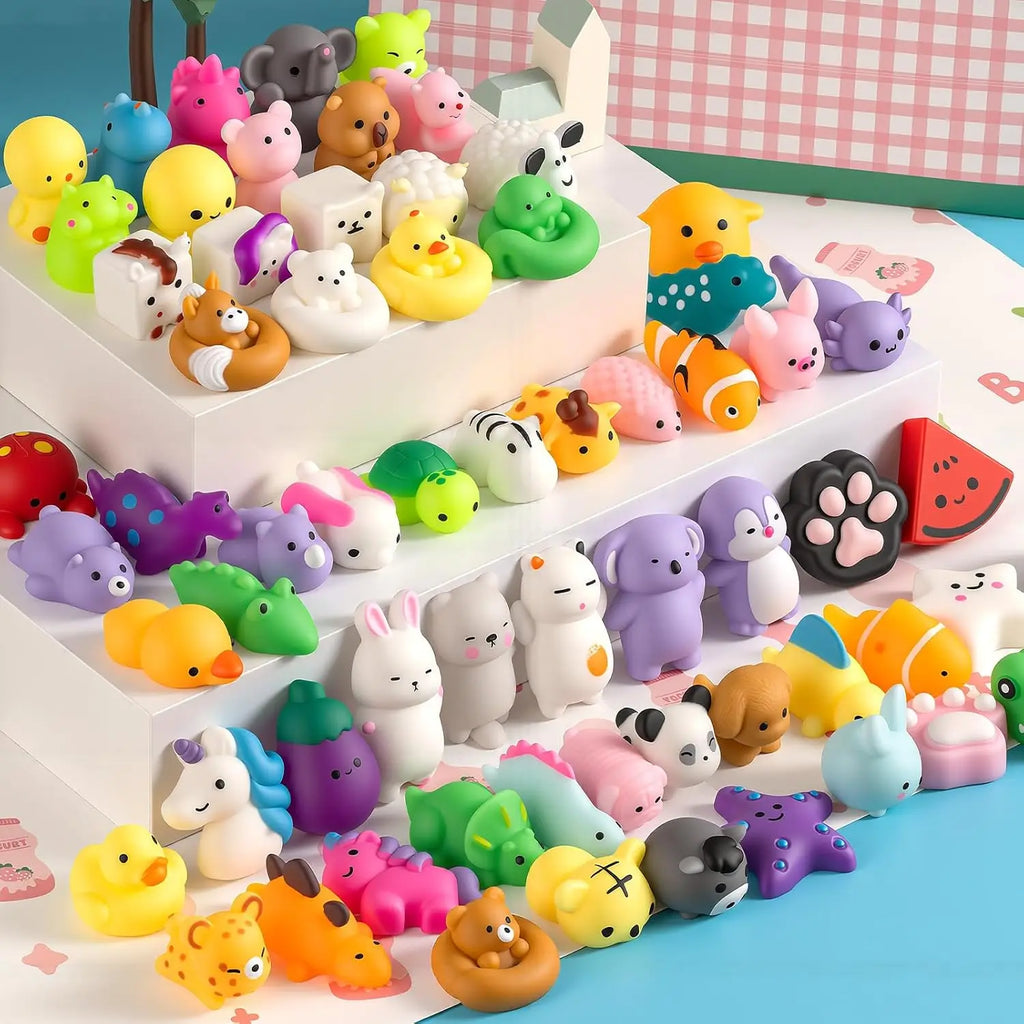 30-Pack Mochi Squishy Toys for Kids — Kawaii Mini Animal Squishies