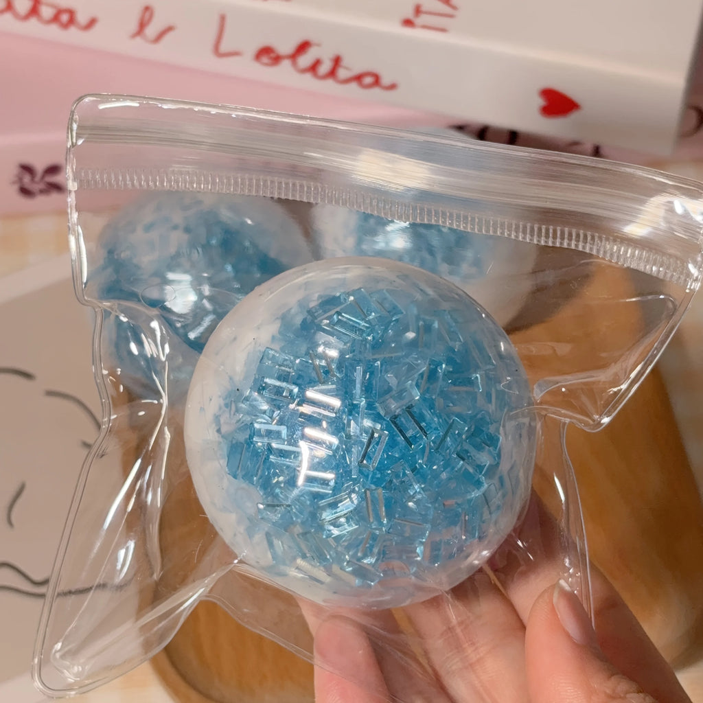 Glacier Ice Crystal Maltose Stress Ball — Clear Squeeze Toy