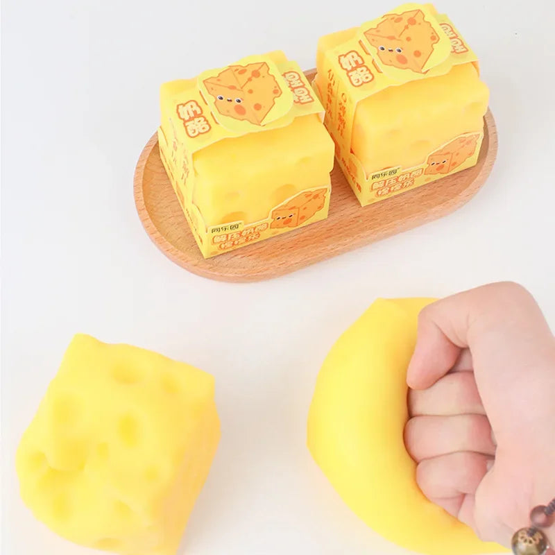 Square Cheese Squishy Toy