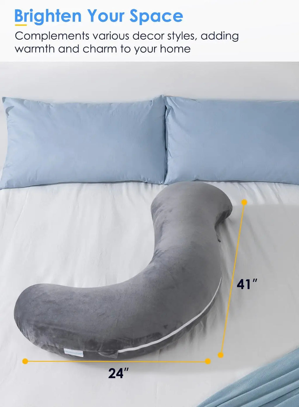 S-Shaped Hug Pillow for Side Sleepers