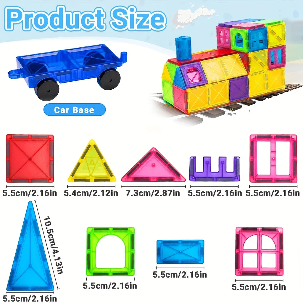 Magnetic Building Block Toys, Magnetic Blocks, Medium-Sized Stacked Building and Puzzle Toys, Creative and Lively Magnetic Toys