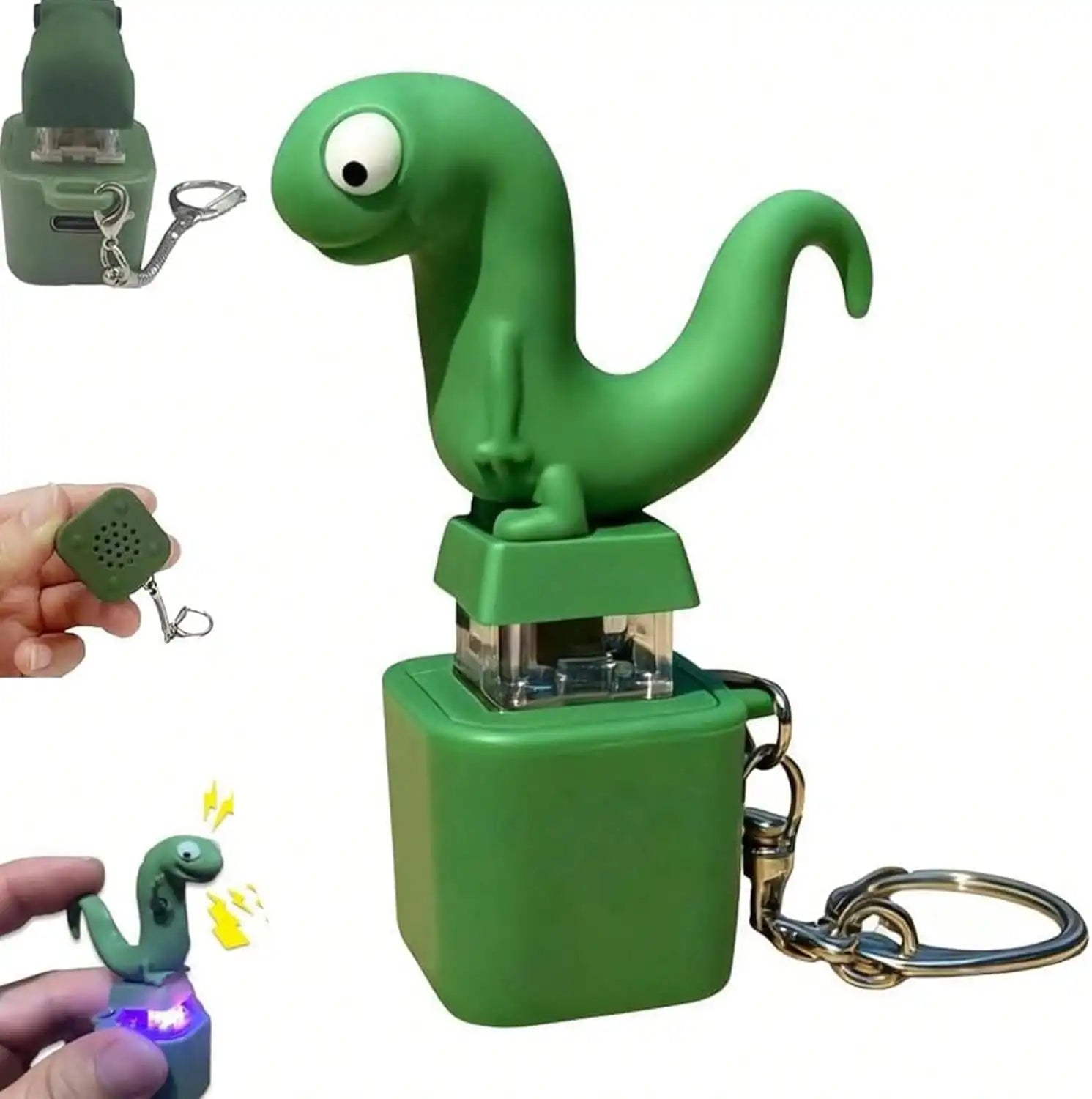 Sound Button Lizard Keychain Fidget