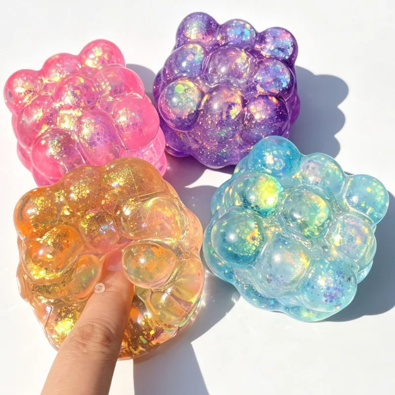 Shining Brightly Maltose Cube Squishy — Colored Squeeze Decompression Gift