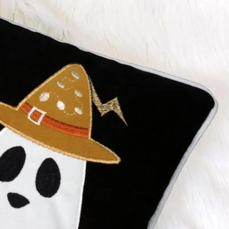 Halloween Ghost Velvet Throw Pillow Set