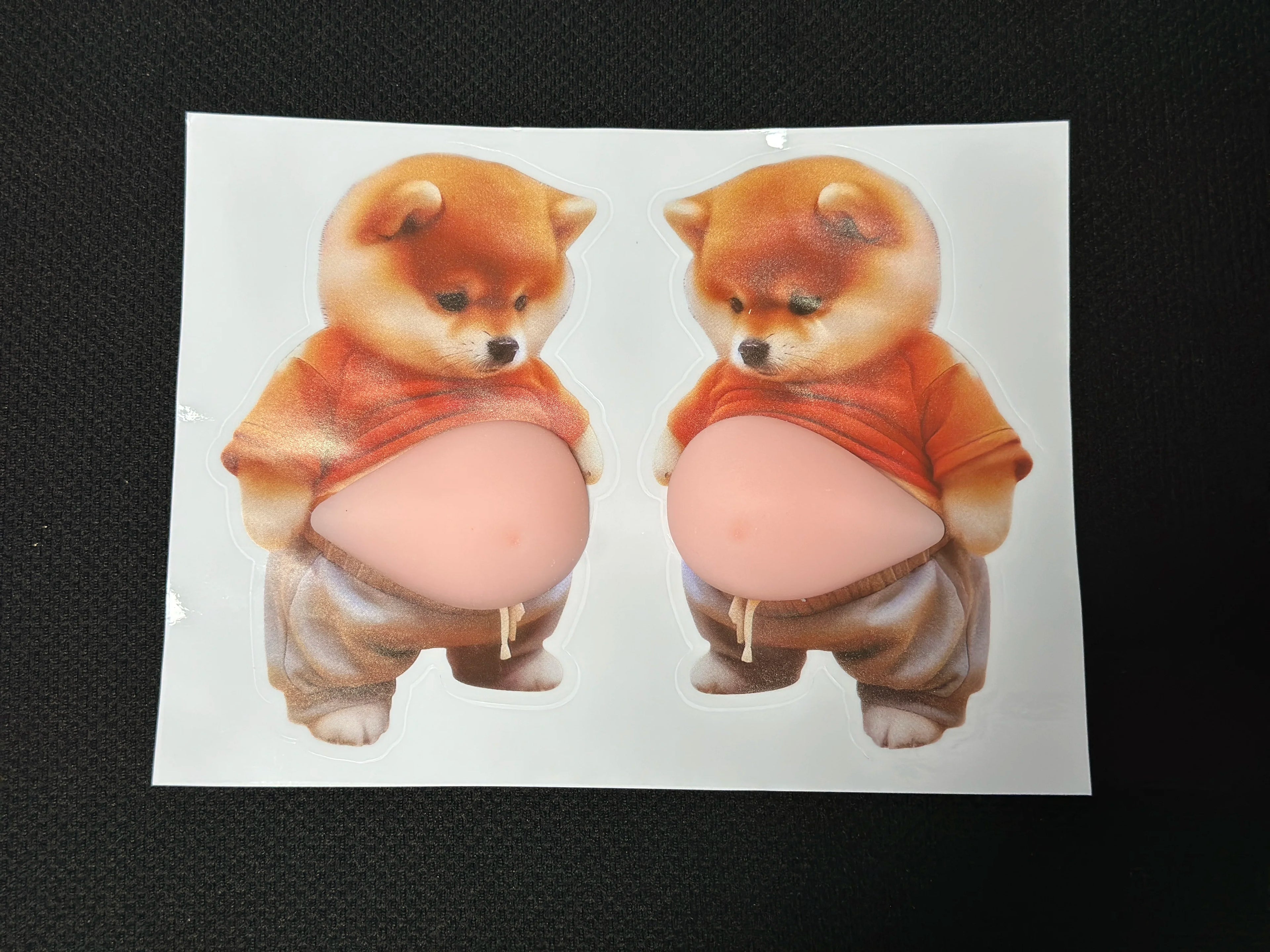 3D Dog and Cat Belly Mochi Squishy Stickers — Fidget Stress Relief