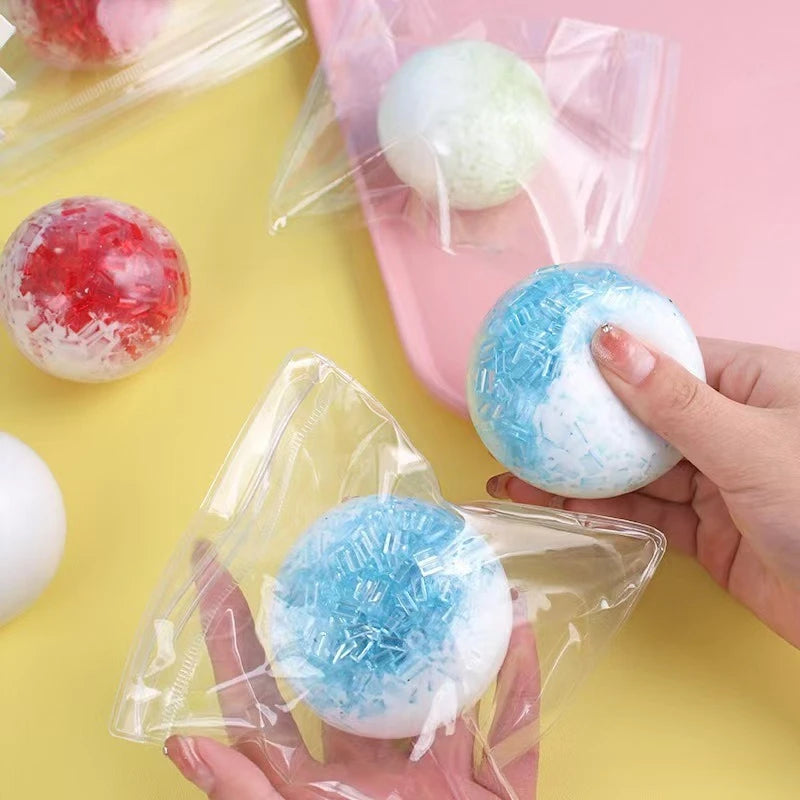 Glacier Ice Crystal Maltose Stress Ball — Clear Squeeze Toy