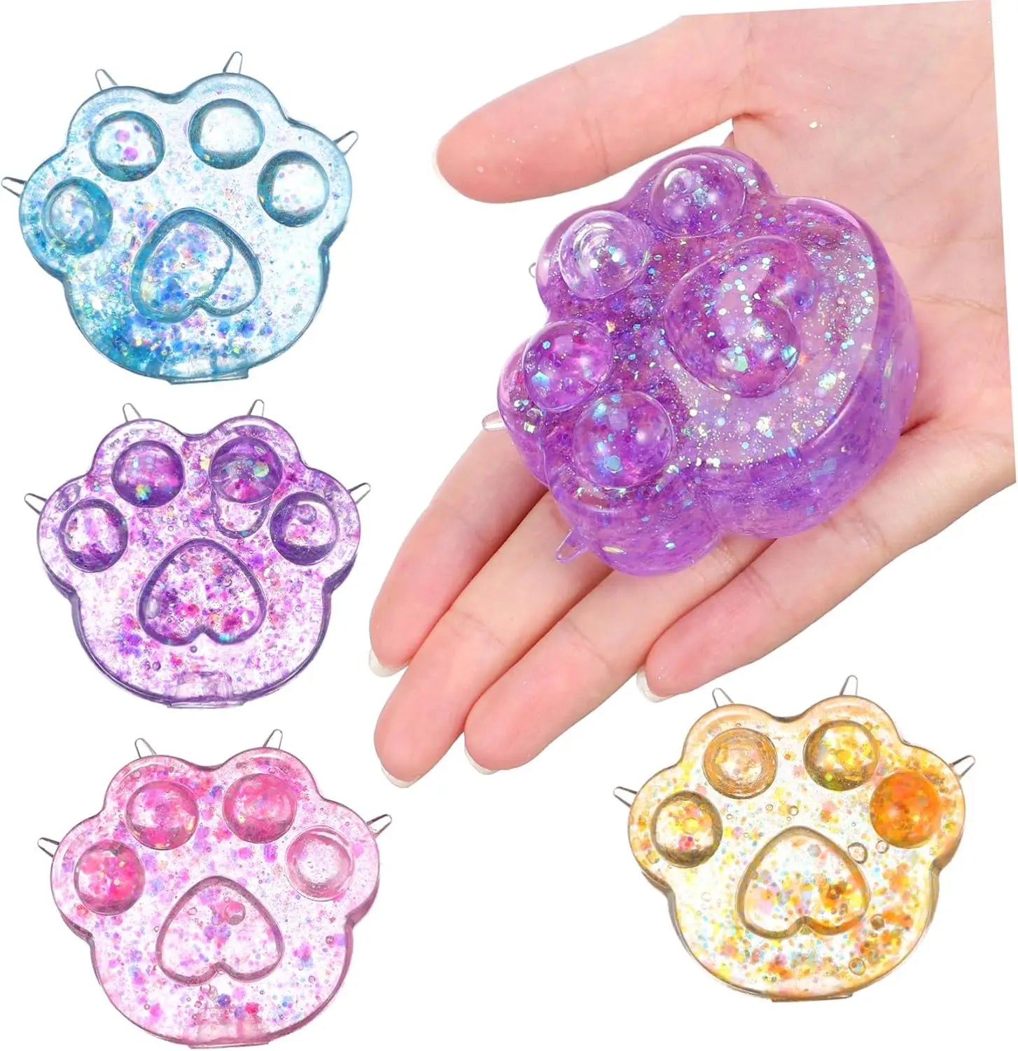 Sequin Cat Paw Squishy Toy