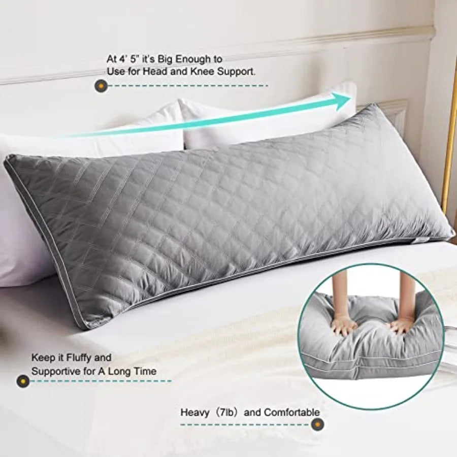Adjustable Loft Quilted Body Pillow