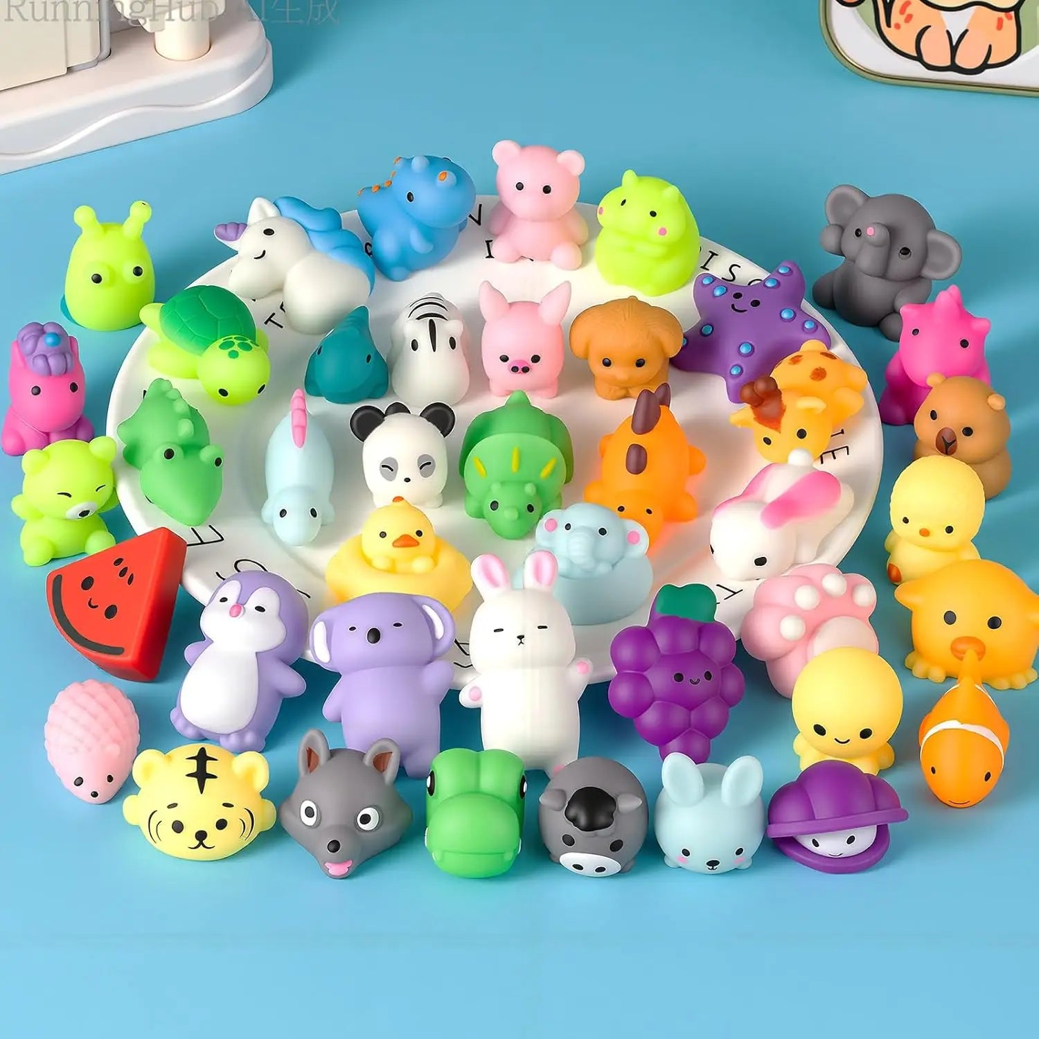 30-Pack Mochi Squishy Toys for Kids — Kawaii Mini Animal Squishies