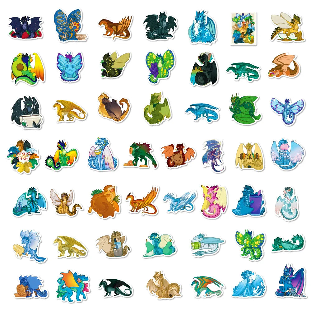 Dragon Cartoon Sticker Pack - DIY Decals