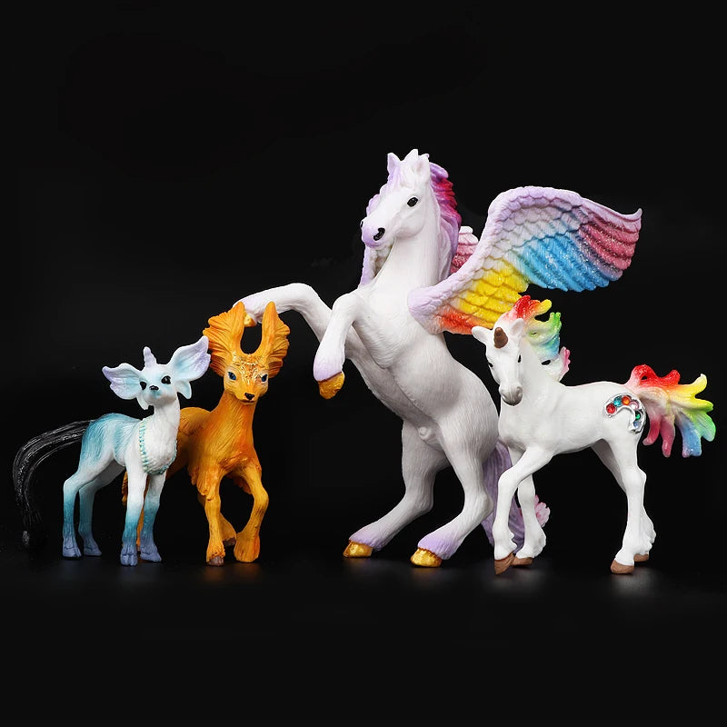 Rainbow Pegasus Unicorn Figure - Fairy Tale Collectible