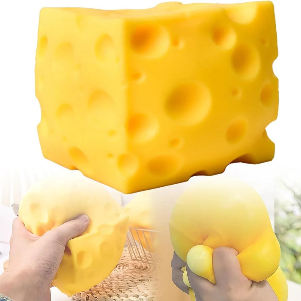 Large Cheese Block Squishy (7cm) — Slow Rebound Toy